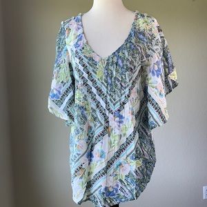 Anthropologie Maeve floral flutter sleeve top Sz Small— So Light & summery!!!